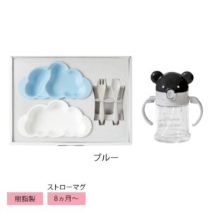 マママンマ プレートセット＆マグ ブルー