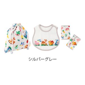 ティップトップフォレスト スタイ・サッキングパッド・巾着セット シルバーグレー
