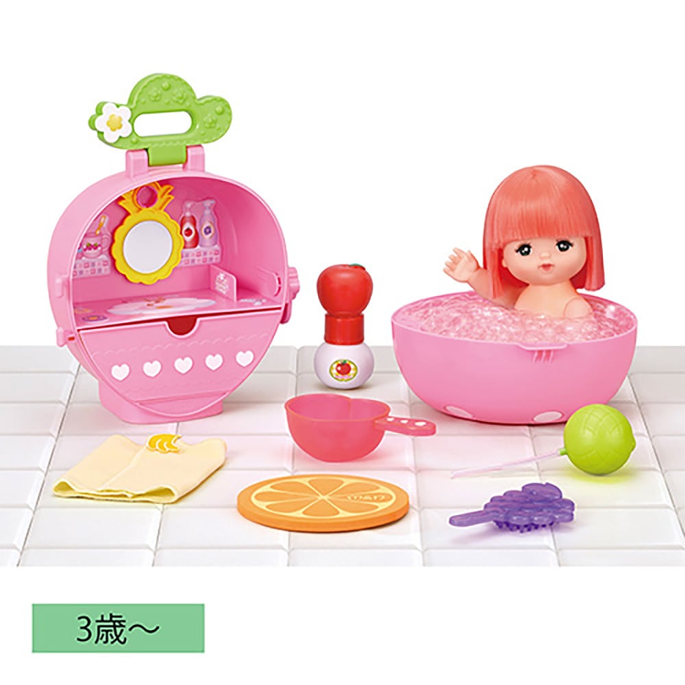 メルちゃん フルーツだいすき いちごのおふろセット（おせわてちょう付き）