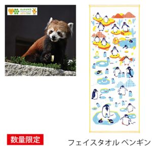 東山動植物園年間パスポート グッズ付き フェイスタオル ペンギン
