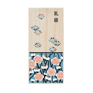 乳歯ケース 水色・菊梅