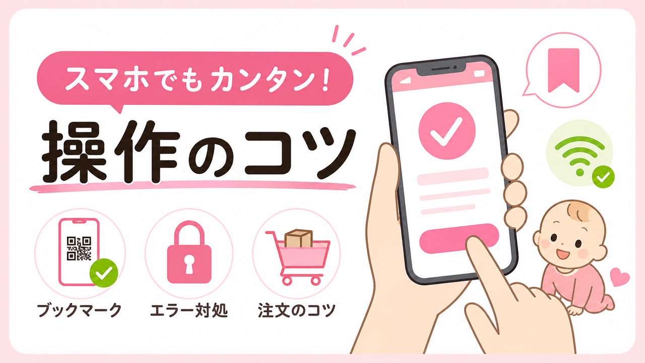 スマホからでも簡単に使える！操作のコツの図解