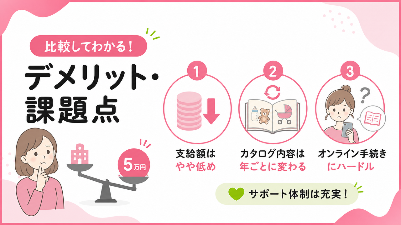 ⚖️ 他自治体制度と比較したデメリット・課題点の図解