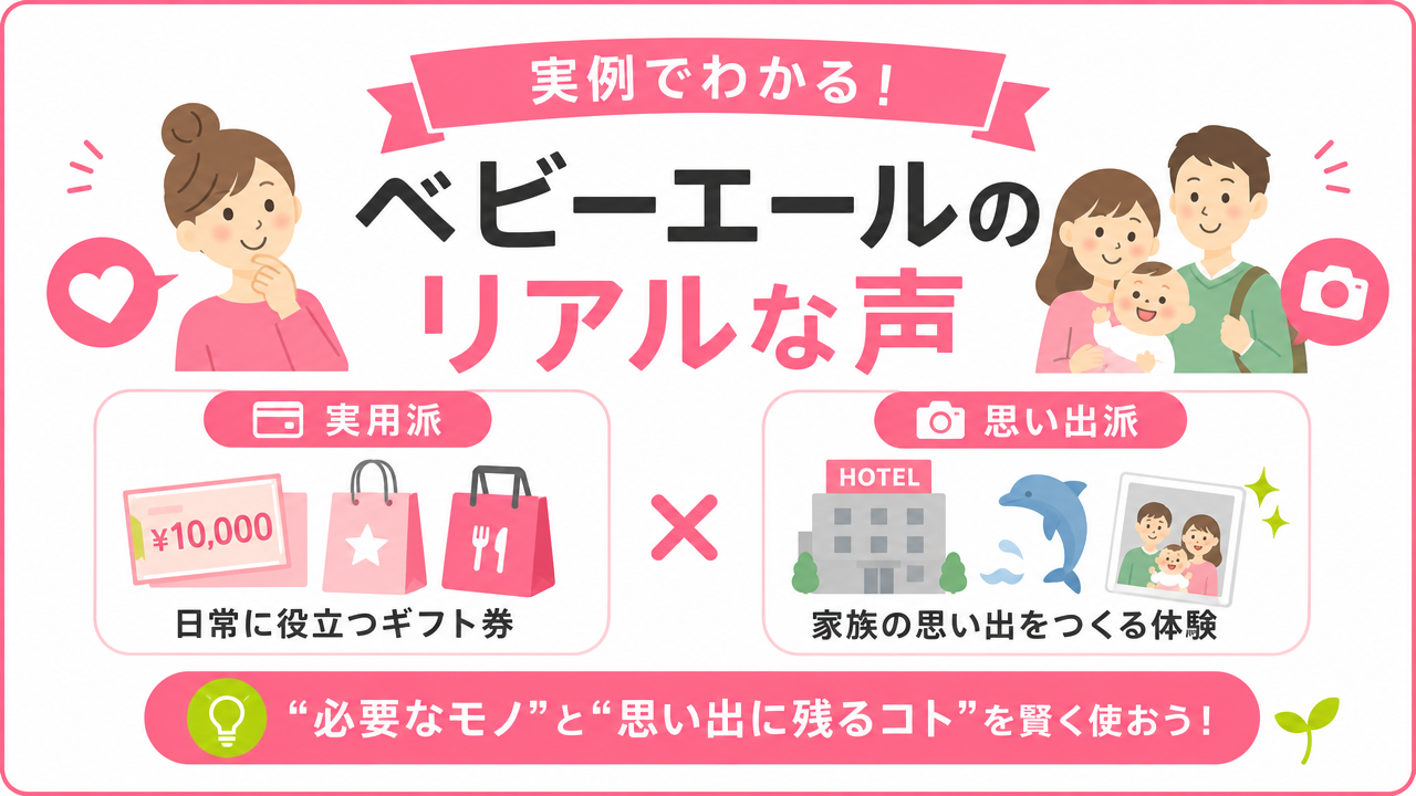 【実例紹介】ベビーエール利用者の体験談・口コミの図解